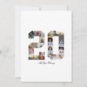 Number 20 Photo Collage Thank You Card