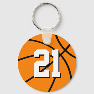 Number 21 basketball keychain   Customisable