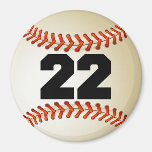 Number 22 Baseball Magnet