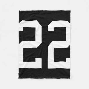 Number 22 Byck Design Soccer Training Fleece Blanket