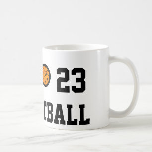 Number 23 basketball mug   Personalizable
