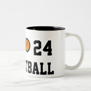 Number 24 basketball mug   Personalizable
