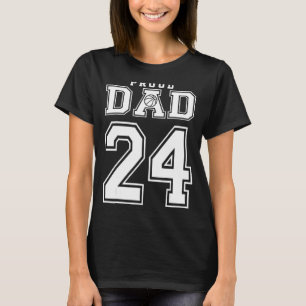 Number 24 Custom Proud Basketball Dad Personalised T-Shirt