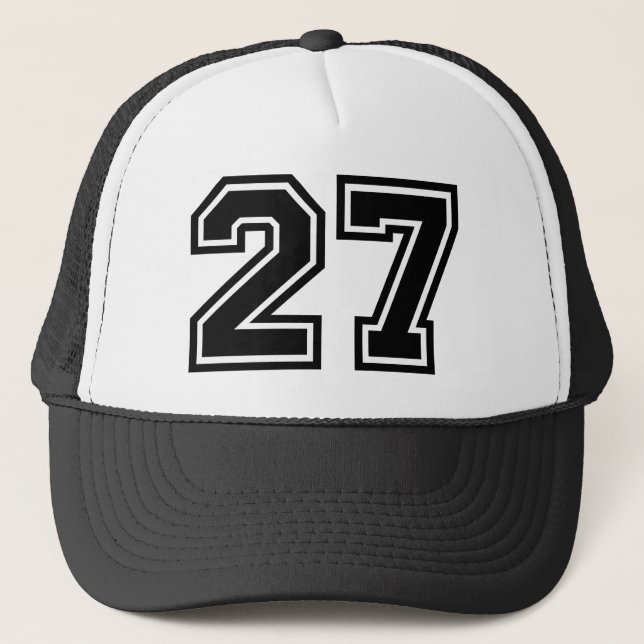 Number 27 Classic Trucker Hat (Front)