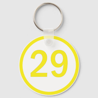 number 29 in a circle key ring