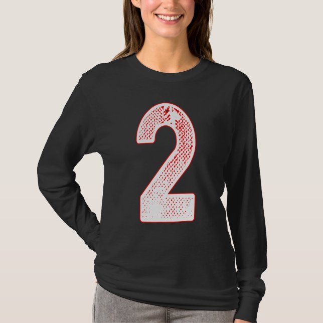Number 2 Alphabet characters - Initial Number 2 mo T-Shirt (Front)