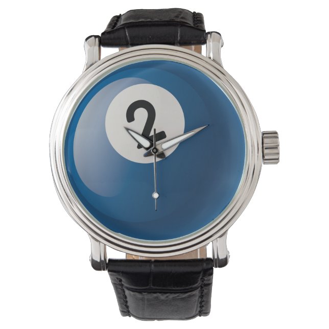Number 2 Billiards Ball Watch (Front)