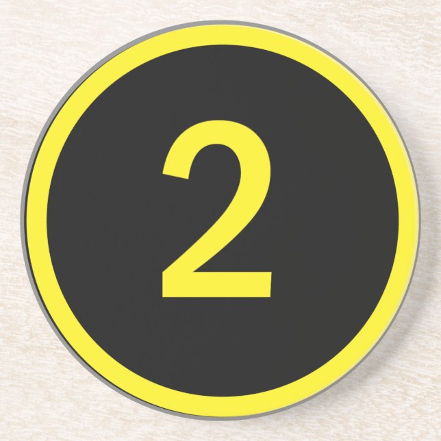 number 2 in a circle coaster (Front)