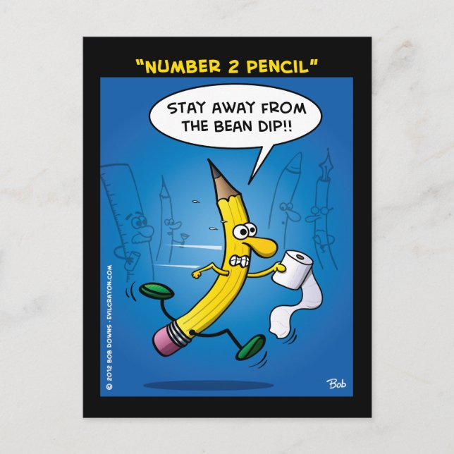 "Number 2 Pencil" Postcard (Front)