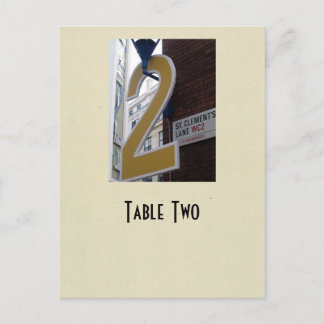 Number 2 table true ivory postcard