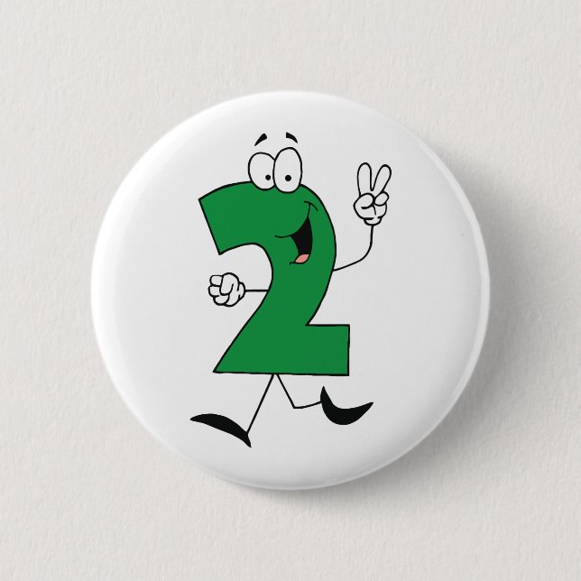Number 2nd Birthday Tshirts and Gifts 6 Cm Round Badge (Front)