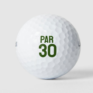 Number 30 par golf course for 30th birthday golfer golf balls
