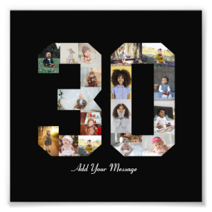 Number 30 Photo Collage