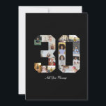 Number 30 Photo Collage Card<br><div class="desc">This customisable product is where photos are arranged to form the shape of a number. It is often used for milestone celebrations like birthdays, anniversaries, or achievements, allowing users to showcase memorable images within a single, eye-catching display. The designs typically offer spaces for various photo sizes and orientations, ensuring a...</div>