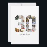 Number 30 Photo Collage Card<br><div class="desc">This customisable product is where photos are arranged to form the shape of a number. It is often used for milestone celebrations like birthdays, anniversaries, or achievements, allowing users to showcase memorable images within a single, eye-catching display. The designs typically offer spaces for various photo sizes and orientations, ensuring a...</div>