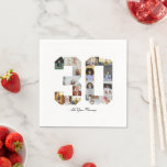 Number 30 Photo Collage Napkin<br><div class="desc">This customisable product is where photos are arranged to form the shape of a number. It is often used for milestone celebrations like birthdays, anniversaries, or achievements, allowing users to showcase memorable images within a single, eye-catching display. The designs typically offer spaces for various photo sizes and orientations, ensuring a...</div>