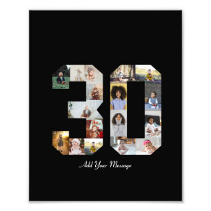 Number 30 Photo Collage Print