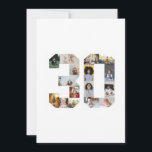 Number 30 Photo Collage Thank You Card<br><div class="desc">This customisable product is where photos are arranged to form the shape of a number. It is often used for milestone celebrations like birthdays, anniversaries, or achievements, allowing users to showcase memorable images within a single, eye-catching display. The designs typically offer spaces for various photo sizes and orientations, ensuring a...</div>