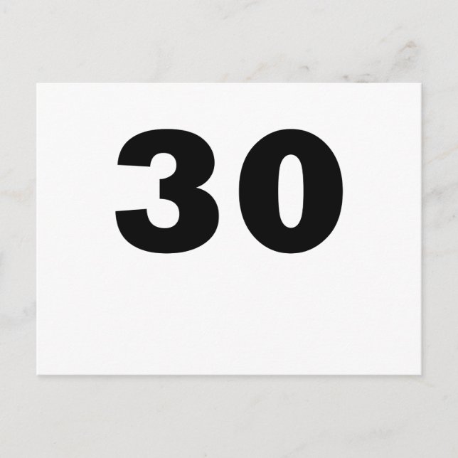Number 30 postcard (Front)