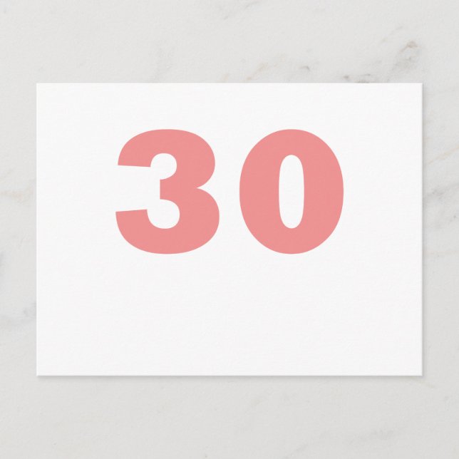 Number 30! postcard (Front)