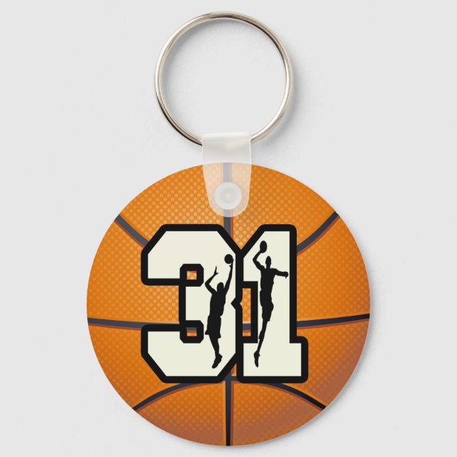 Number 31 Basketball Key Ring (Front)