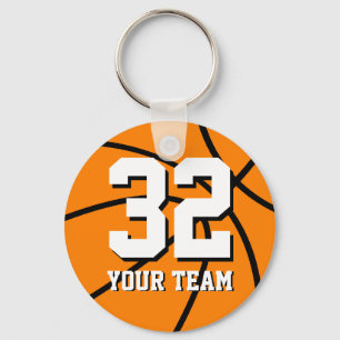 Number 32 basketball keychains   Personalizable