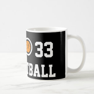 Number 33 basketball coffee mug   Personalizable