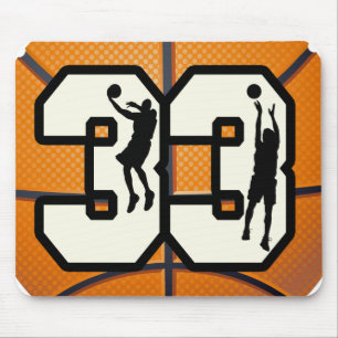 Number 33 Basketball Mouse Mat