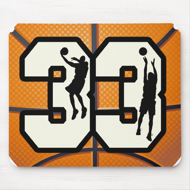 Number 33 Basketball Mouse Mat (Front)