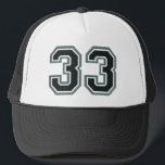 Number 33 trucker hat<br><div class="desc">Classic 33rd Birthday Party Hat for someone turning 33 years old</div>