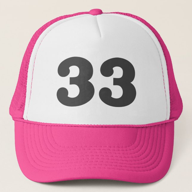 Number "33" trucker hat (Front)