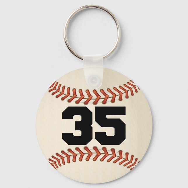 Number 35 Baseball Key Ring (Front)