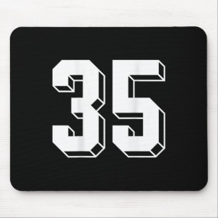 Number 35 Ckside - Retro 80s 90s Team Jersey Numbe Mouse Mat