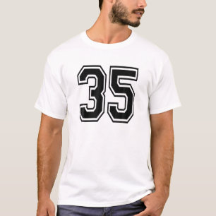 Number 35 Sports Jersey Player Uniform Number 35Th T-Shirt