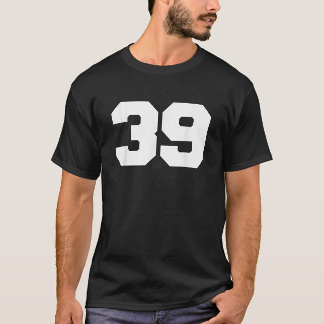 Number 39 Sports Jersey Player 39 Fan FRONT Print  T-Shirt (Front)