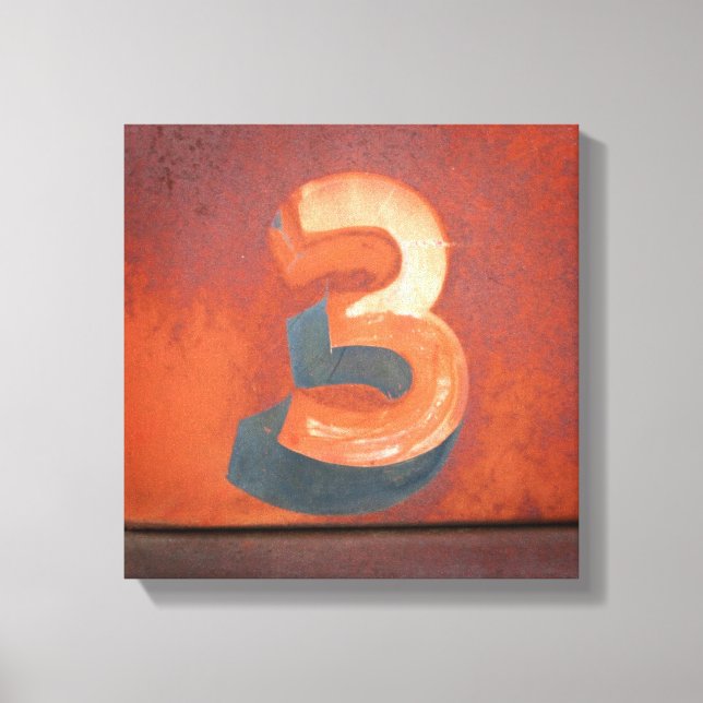 Number 3 Canvas Print (Front)