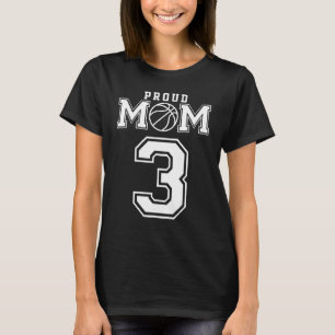 Number 3 Custom Proud Basketball Mum Personalised  T-Shirt