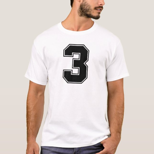 Number 3 frontside print T-Shirt (Front)