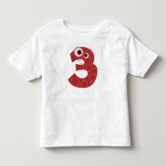 Number 3 Giraffe design Toddler Tee Shirt