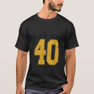 Number 40 Numbered Uniform Sports Team Jersey 40th T-Shirt