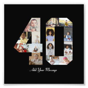 Number 40 Photo Collage