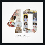 Number 40 Photo Collage<br><div class="desc">This customisable product is where photos are arranged to form the shape of a number. It is often used for milestone celebrations like birthdays, anniversaries, or achievements, allowing users to showcase memorable images within a single, eye-catching display. The designs typically offer spaces for various photo sizes and orientations, ensuring a...</div>