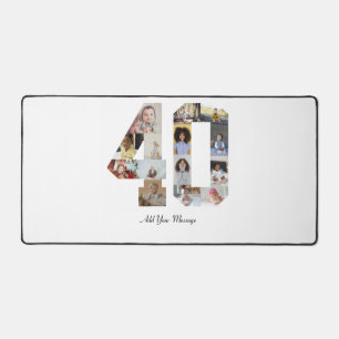 Number 40 Photo Collage Desk Mat