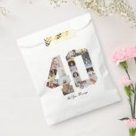 Number 40 Photo Collage Favour Bags<br><div class="desc">This customisable product is where photos are arranged to form the shape of a number. It is often used for milestone celebrations like birthdays, anniversaries, or achievements, allowing users to showcase memorable images within a single, eye-catching display. The designs typically offer spaces for various photo sizes and orientations, ensuring a...</div>