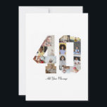 Number 40 Photo Collage Holiday Card<br><div class="desc">This customisable product is where photos are arranged to form the shape of a number. It is often used for milestone celebrations like birthdays, anniversaries, or achievements, allowing users to showcase memorable images within a single, eye-catching display. The designs typically offer spaces for various photo sizes and orientations, ensuring a...</div>