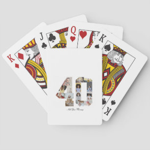 Number 40 Photo Collage Playing Cards