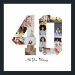 Number 40 Photo Collage Poster<br><div class="desc">This customisable product is where photos are arranged to form the shape of a number. It is often used for milestone celebrations like birthdays, anniversaries, or achievements, allowing users to showcase memorable images within a single, eye-catching display. The designs typically offer spaces for various photo sizes and orientations, ensuring a...</div>