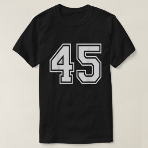 Number 45 Varsity Sports Team Jersey 45th Birthday T-Shirt