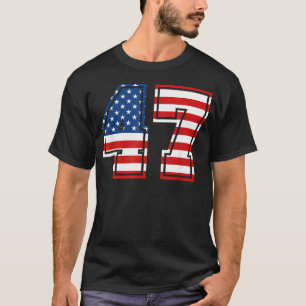 Number 47 47 Birthday Varsity Sports Team Uniform T-Shirt
