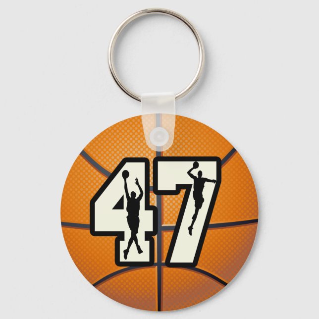 Number 47 Basketball Key Ring (Front)